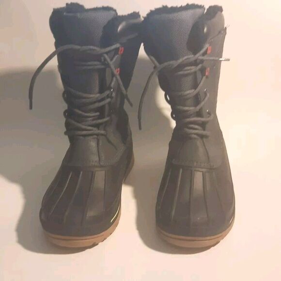 Swiss Tech Thinsulate Waterproof Leather Snow Boots – Kids Size 3 – Black - Picture 1 of 13